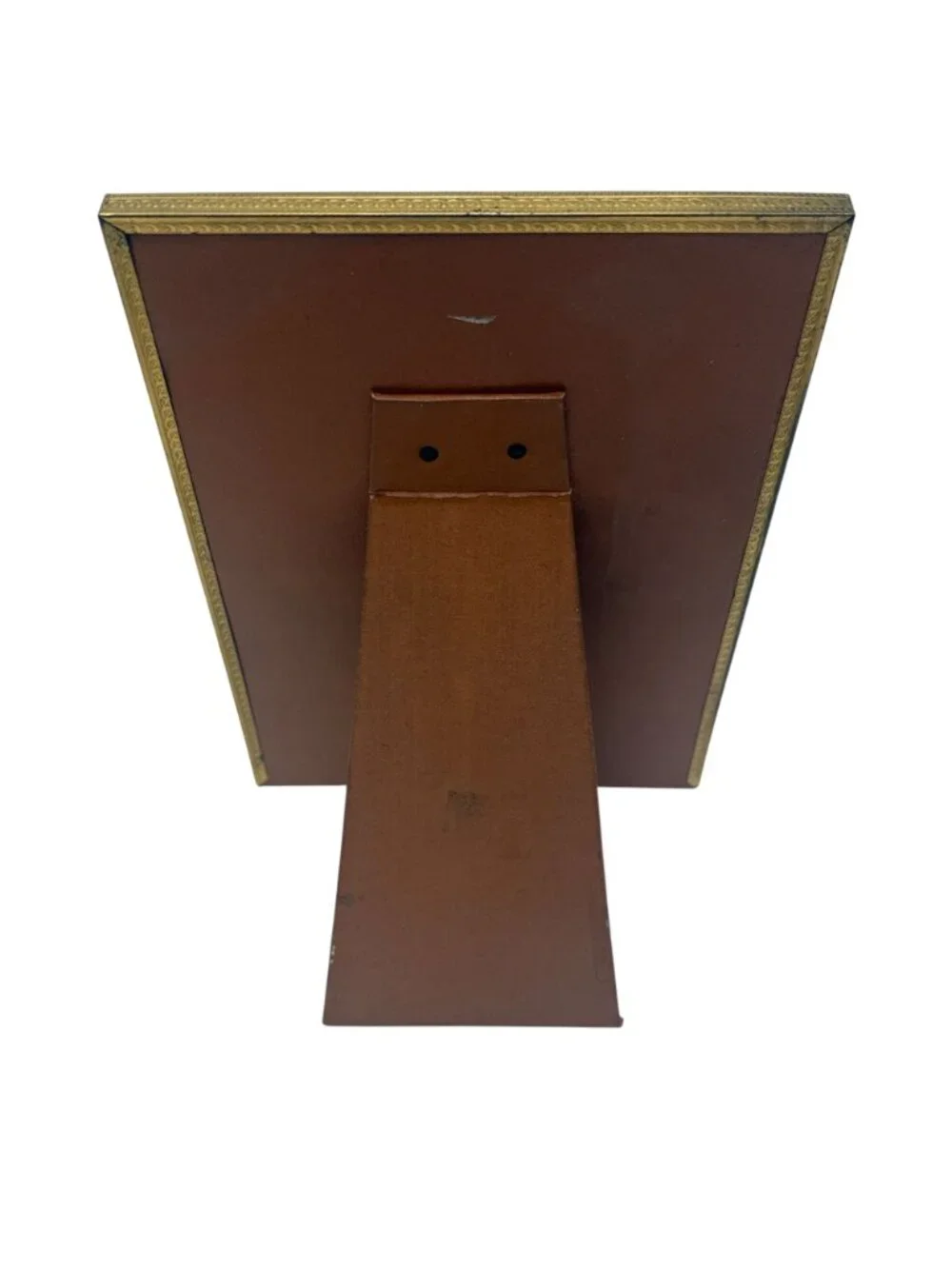 Vintage Gold Metal Picture Frame Tabletop Easel Back 7x10 Photo Regency